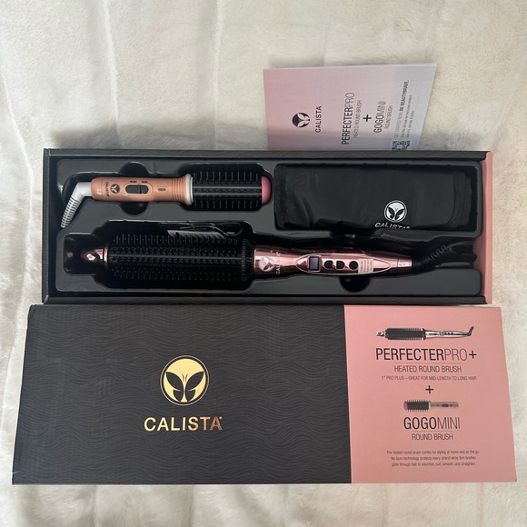 Calista Perfecter Pro Heated Round Brush + GOGOMINI ROUND BRUSH New Rose Gold - Picture 4 of 7